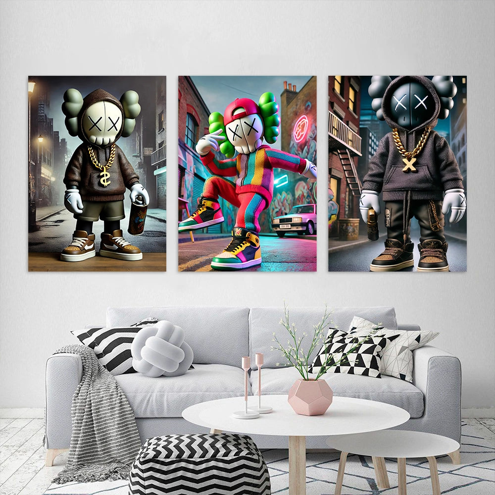 KAWS CANVAS Wall Art Collection: Street Style Edition