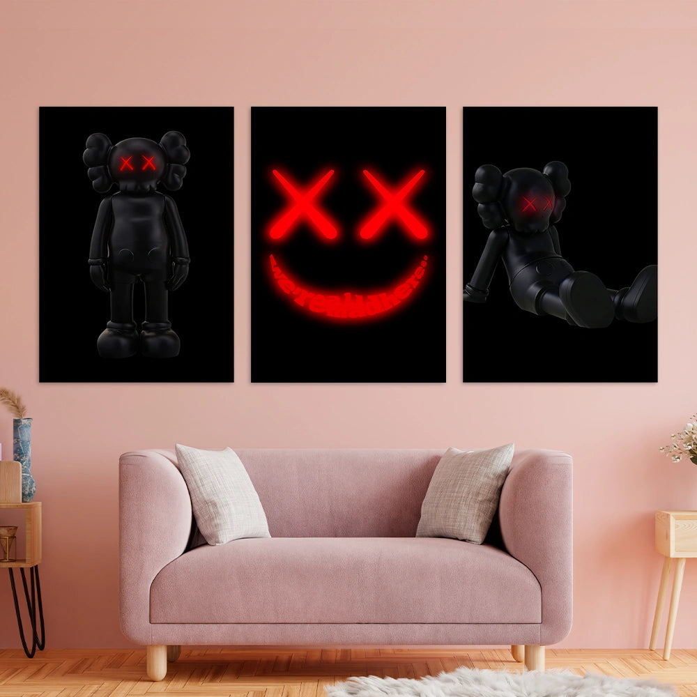 KAWS CANVAS Collection: Neon Noir Edition