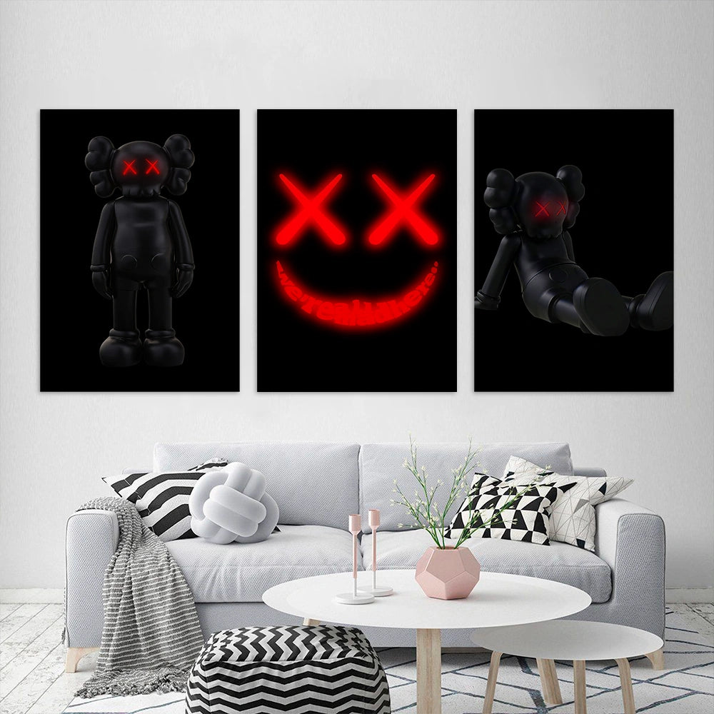 KAWS CANVAS Collection: Neon Noir Edition