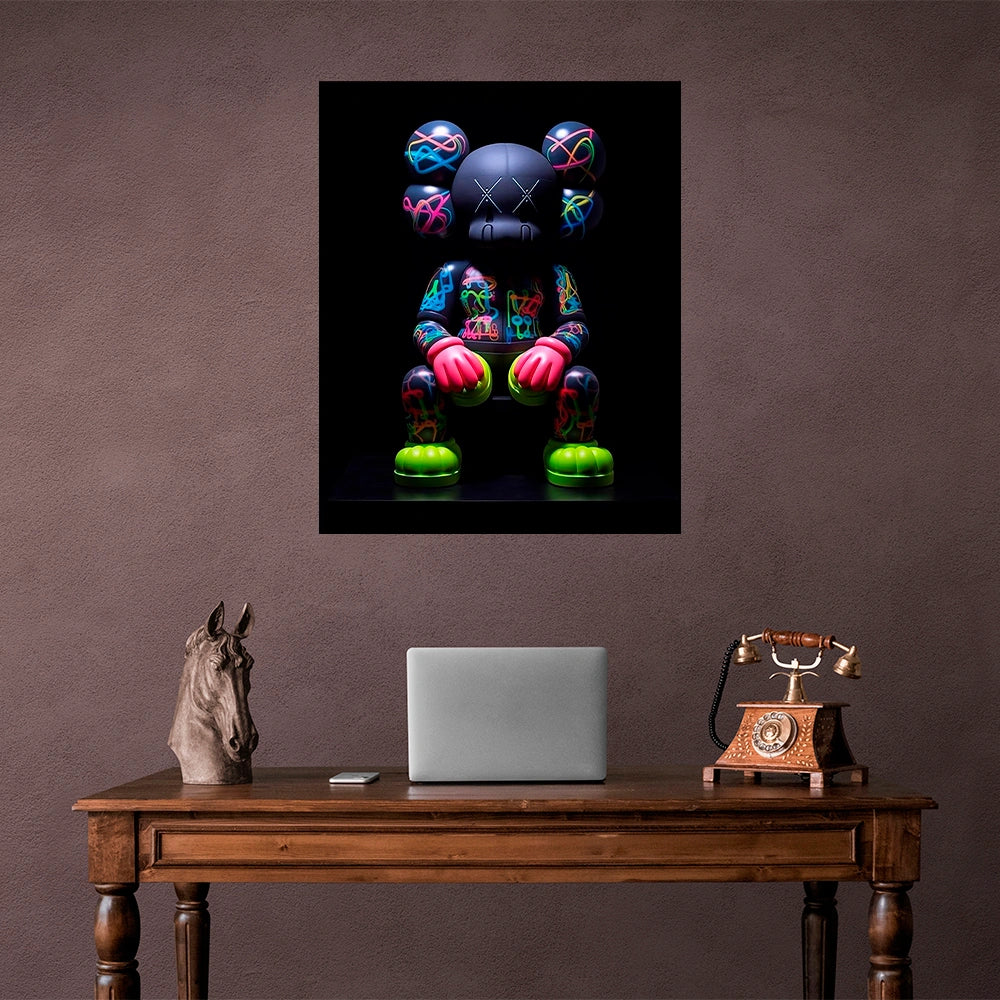 Puppe KAWS Suprim Gucci Leinwand-Kunstdruck