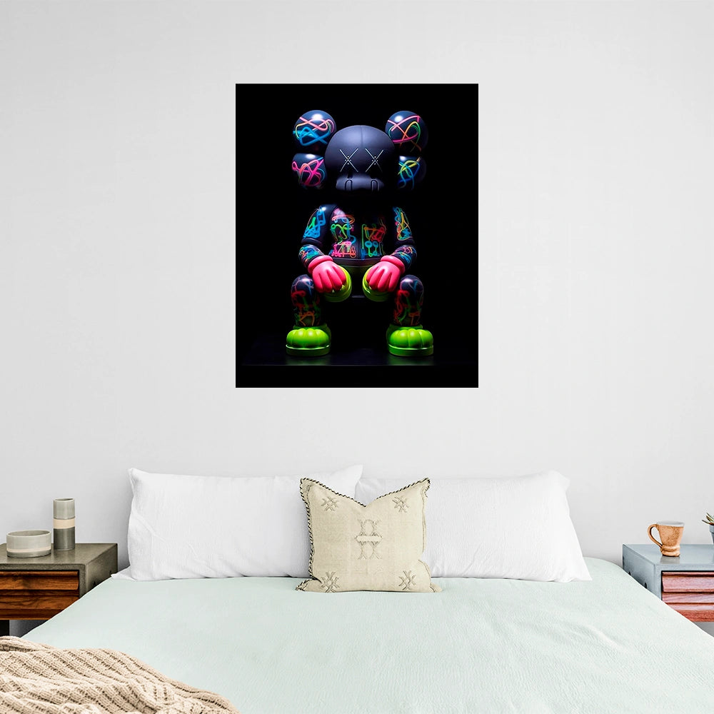 Puppe KAWS Suprim Gucci Leinwand-Kunstdruck