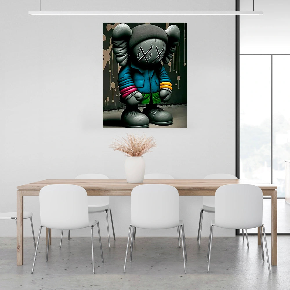 Puppe KAWS Suprim Gucci Leinwand-Kunstdruck