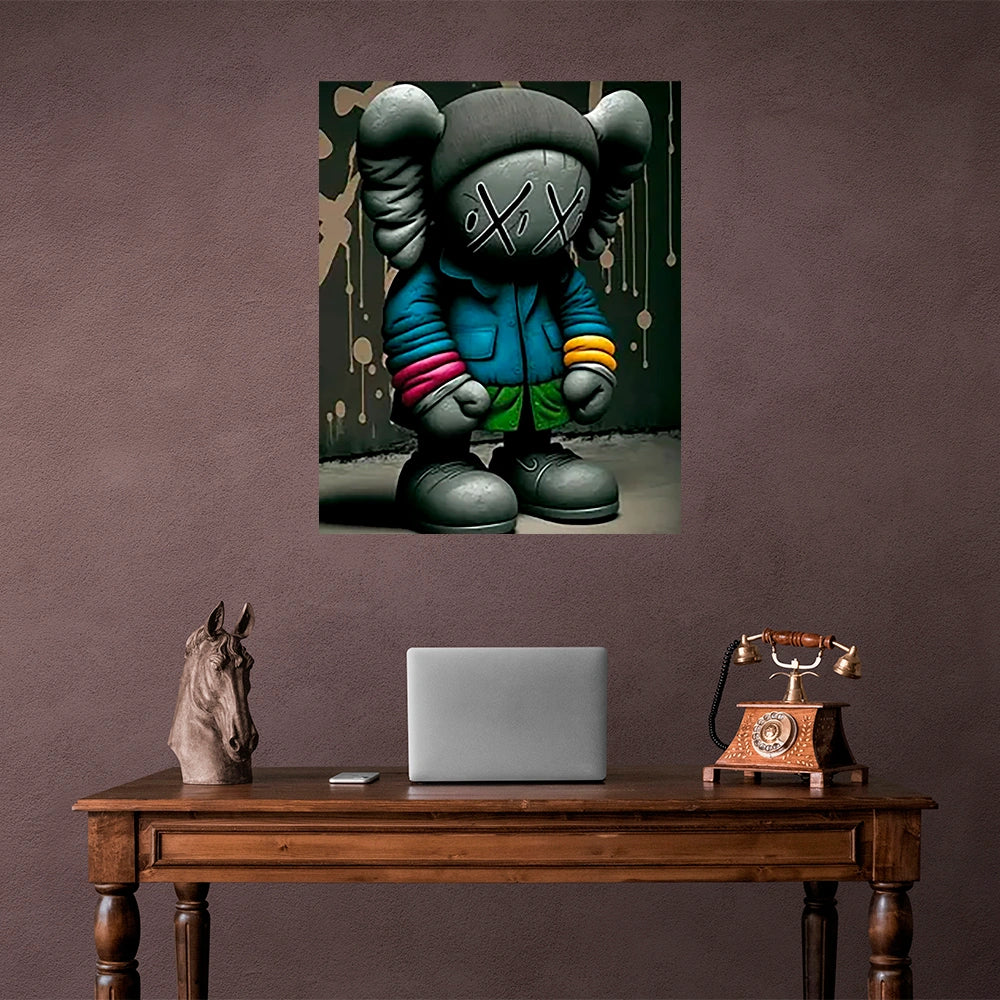 Puppe KAWS Suprim Gucci Leinwand-Kunstdruck