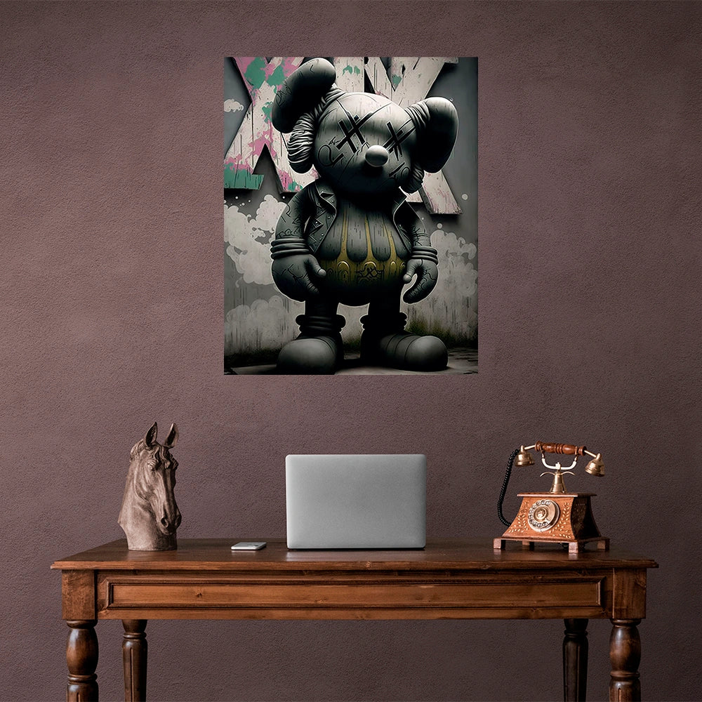 Puppe KAWS Suprim Gucci Leinwand-Kunstdruck