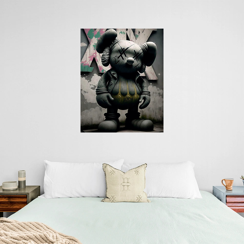 Puppe KAWS Suprim Gucci Leinwand-Kunstdruck