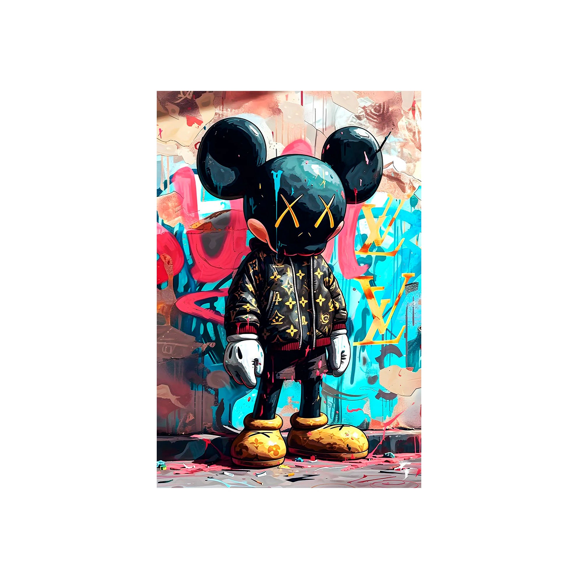 Kaws Urban Chic Canvas Art - Bold Street Style Print for Contemporary Spaces