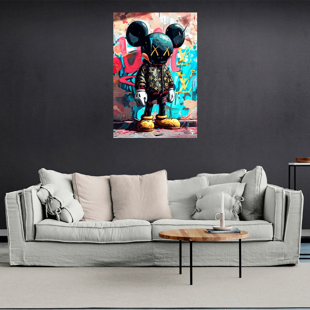 Kaws Urban Chic Canvas Art - Bold Street Style Print for Contemporary Spaces
