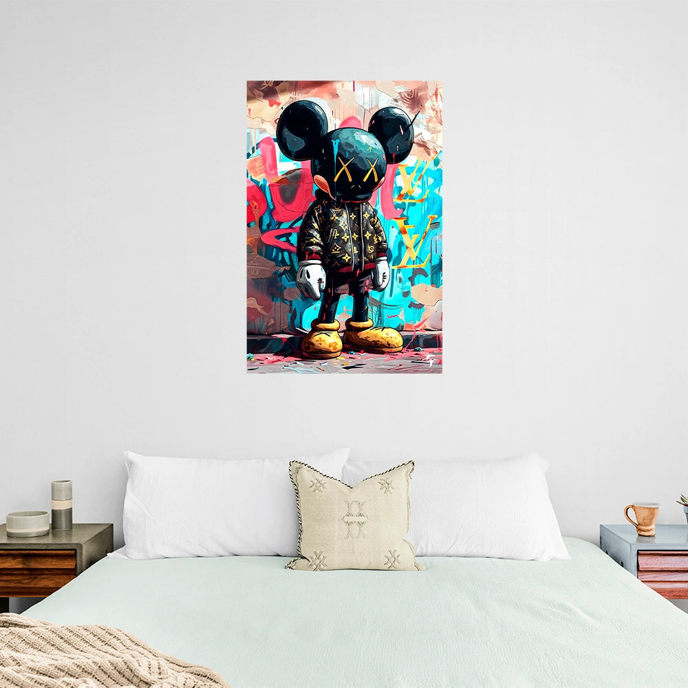 Kaws Urban Chic Canvas Art - Bold Street Style Print for Contemporary Spaces