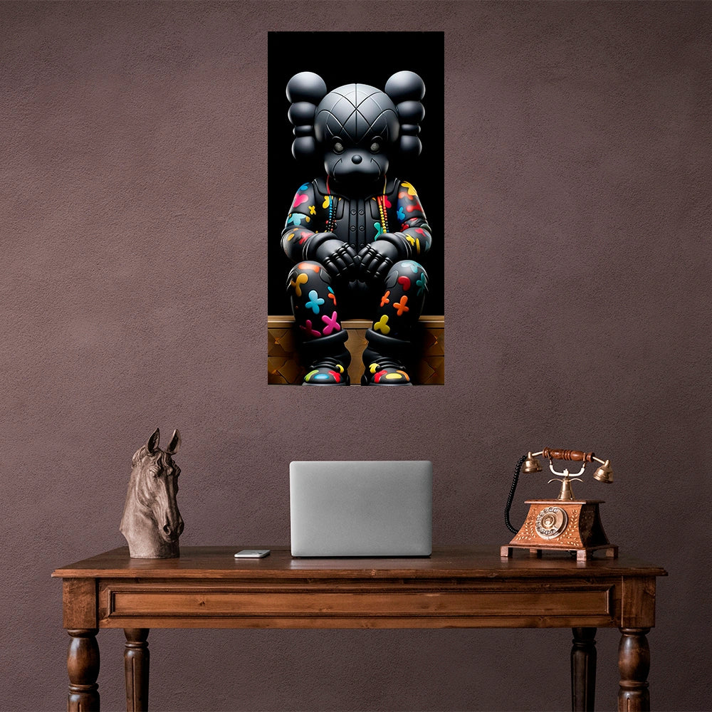 Sleek Bearbrick Canvas Art - Modern Urban Aesthetic for Stylish Spaces