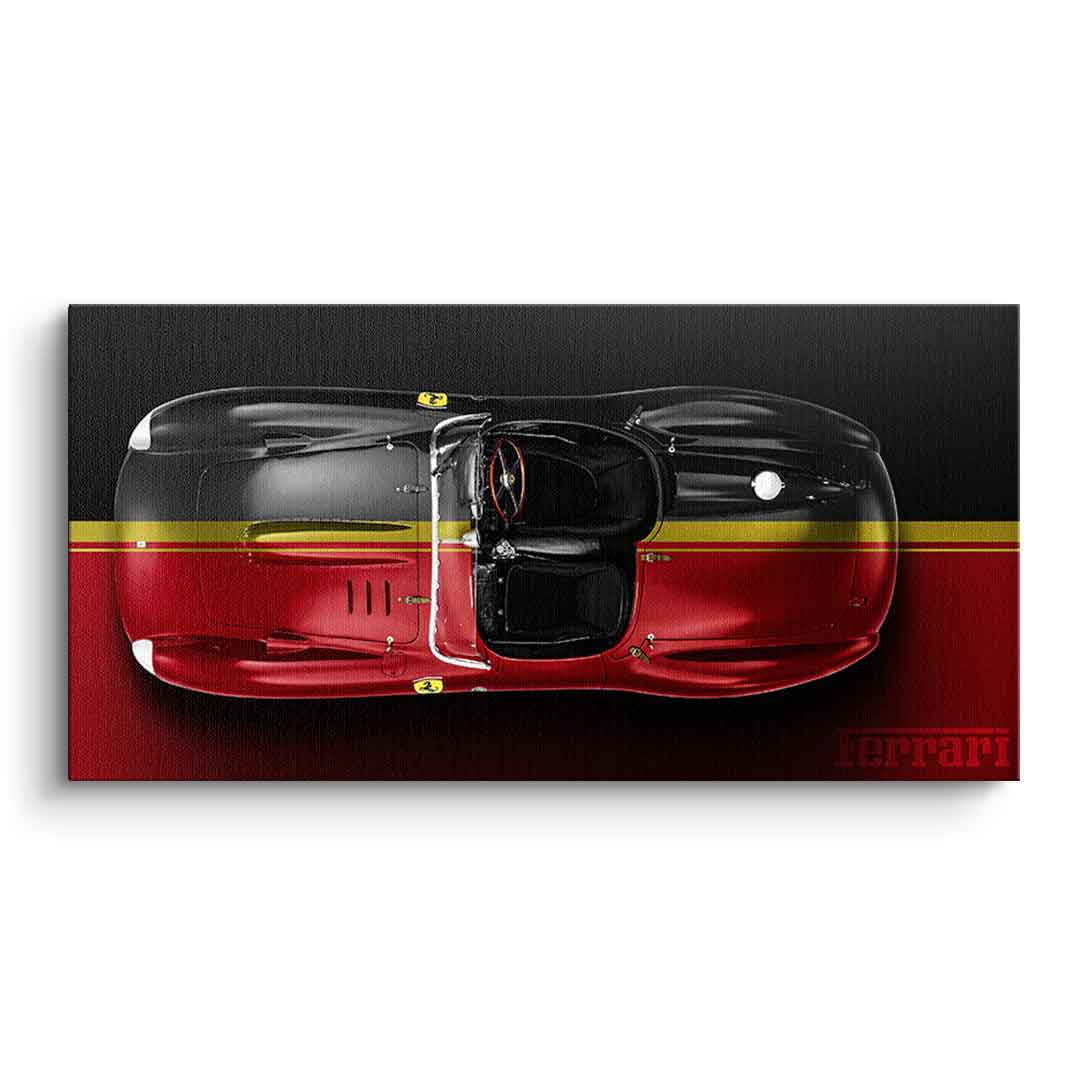 Leinwandbild, Porsche 911, grün, auf grauem Hintergrund