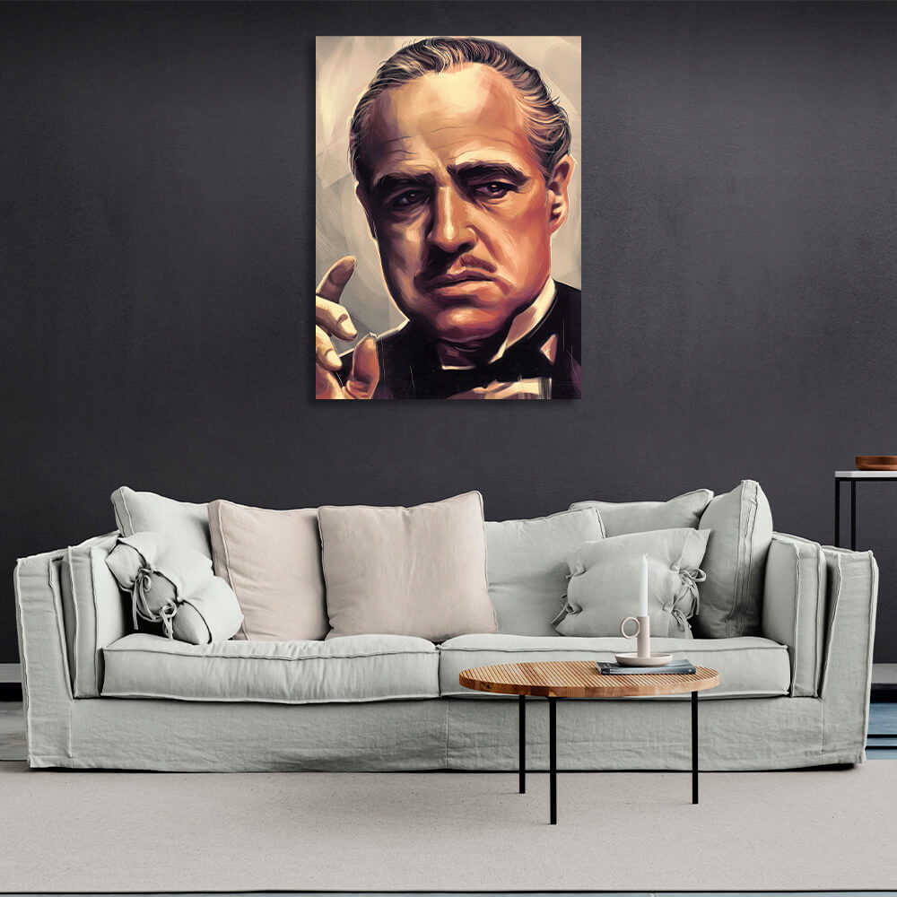 The Godfather portrait Canvas Wall Art Print