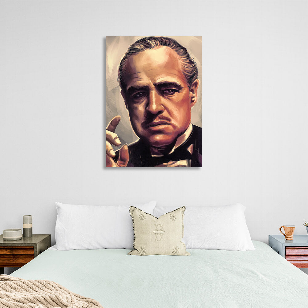 The Godfather portrait Canvas Wall Art Print