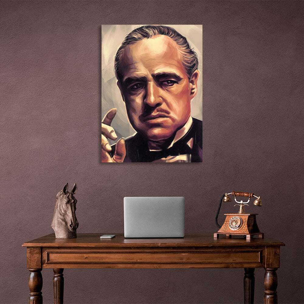 The Godfather portrait Canvas Wall Art Print