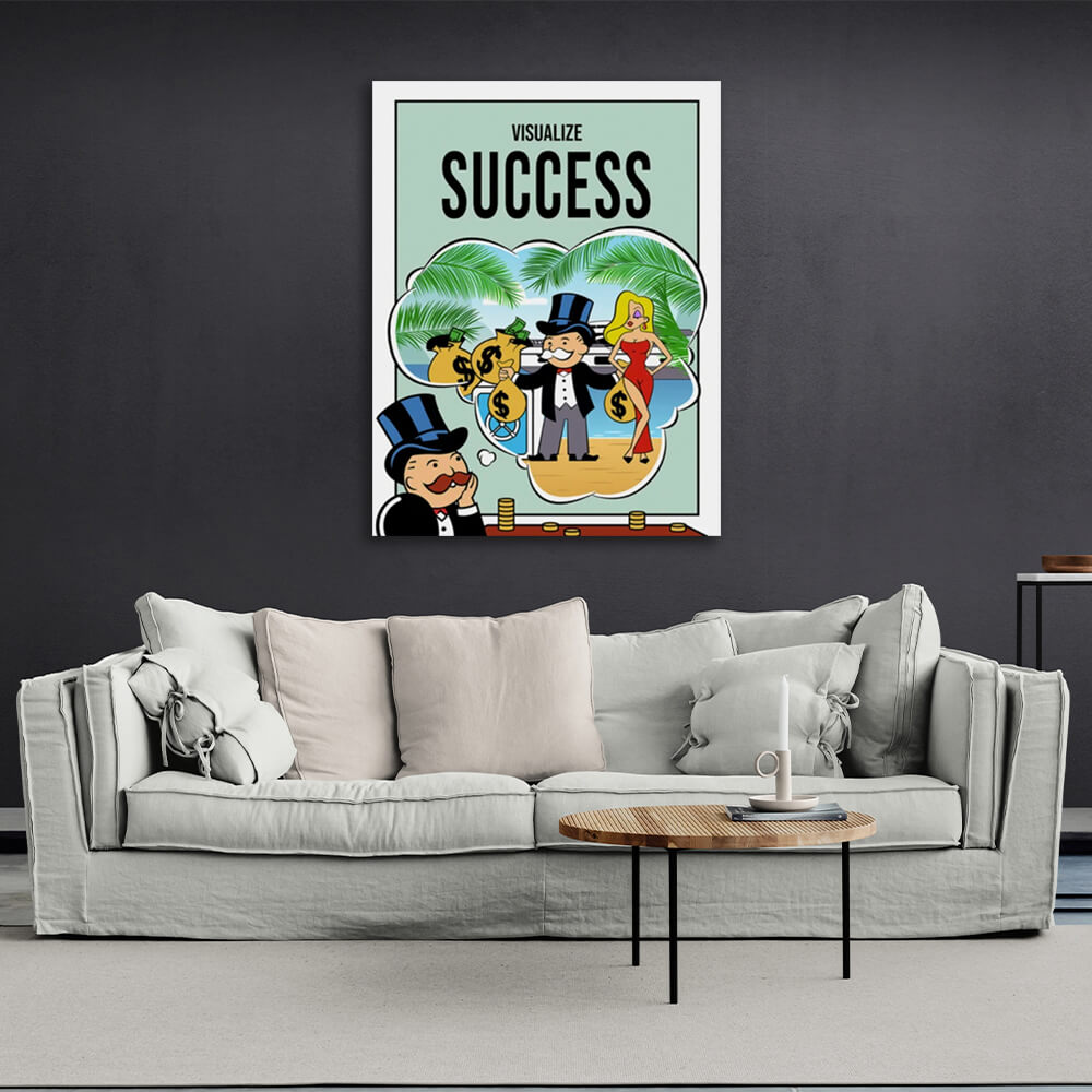 Monopoly Visualize Success Canvas Wall Art Print