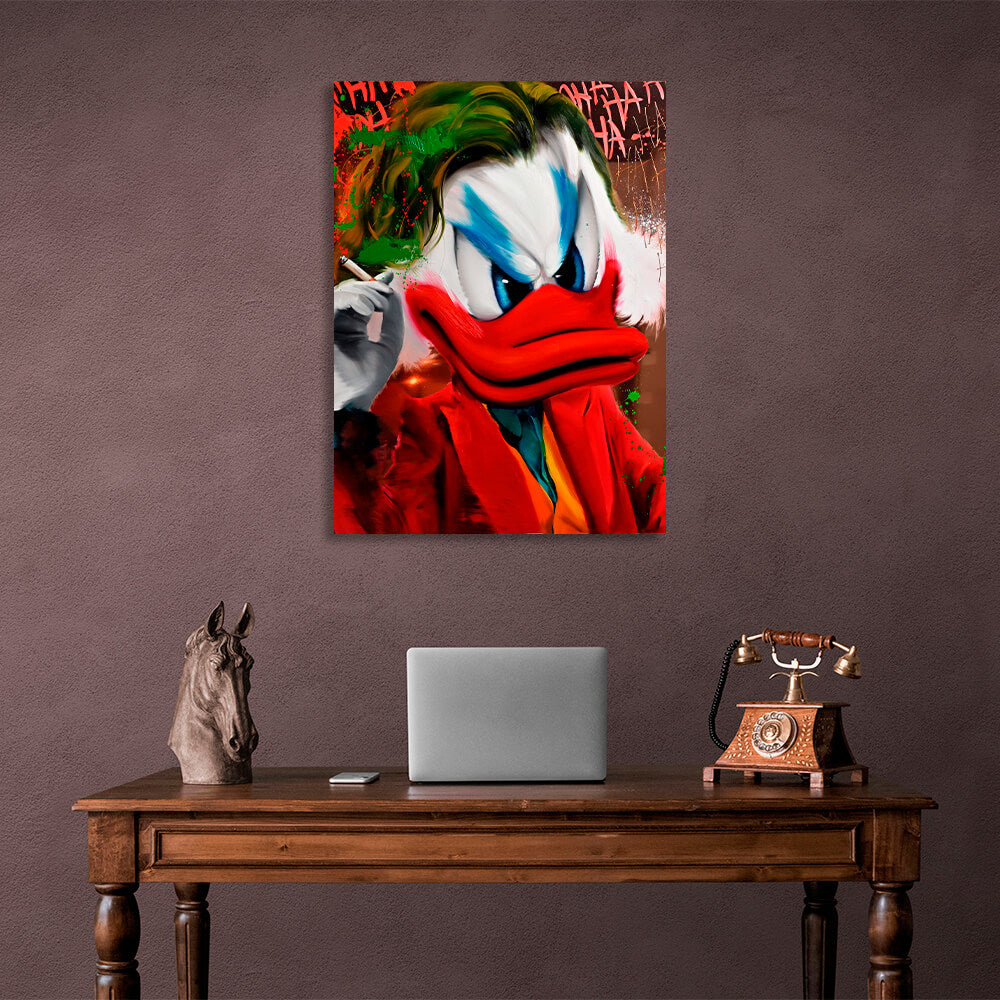 Inspirierender Kunstdruck auf Leinwand, Motiv: Scrooge Joker