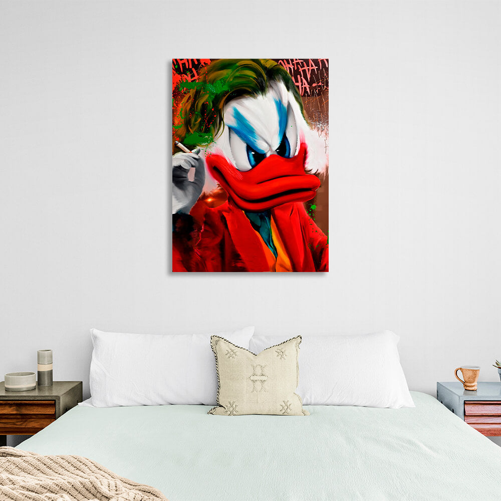 Scrooge Joker Inspirational Canvas Wall Art Print