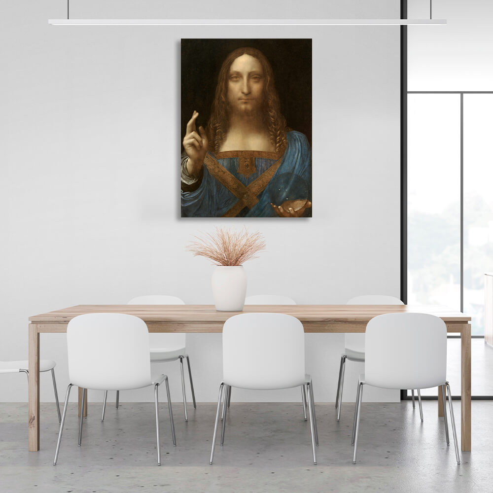 Reproduktion „Retter der Welt“ von Da Vinci, Reproduktion auf Leinwand, Kunstdruck