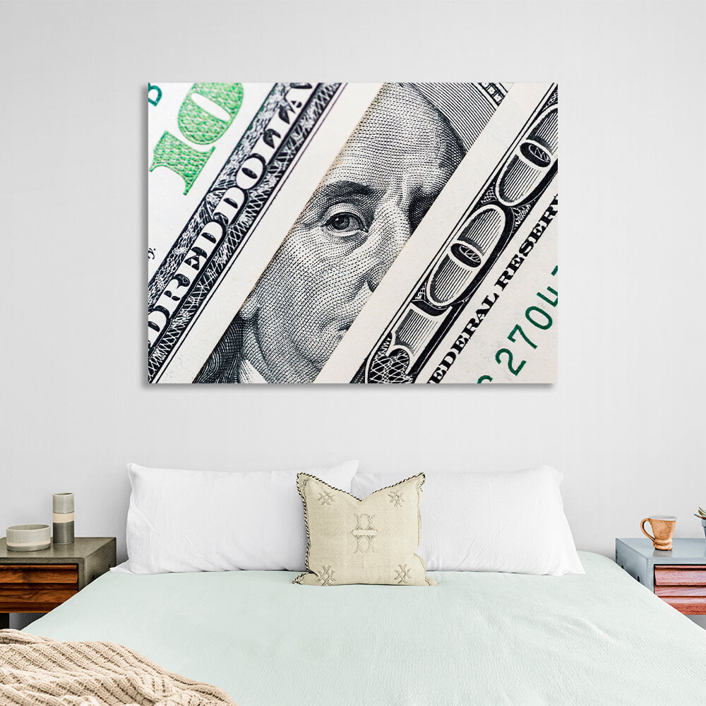 Ins Büro für Motivation $100 Benjamin's View inspirierende Leinwand Wand Kunstdruck