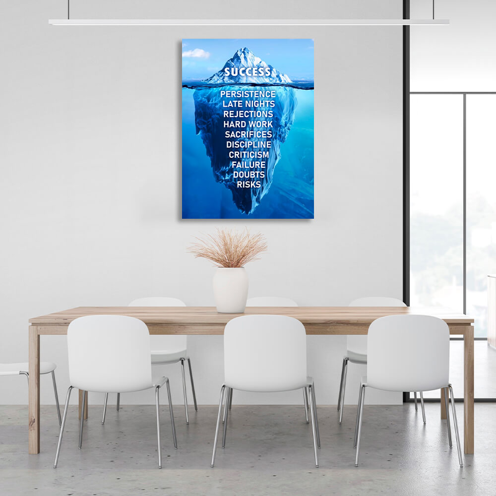 Leinwandbild „Success Iceberg“, motivierend, Wandbild