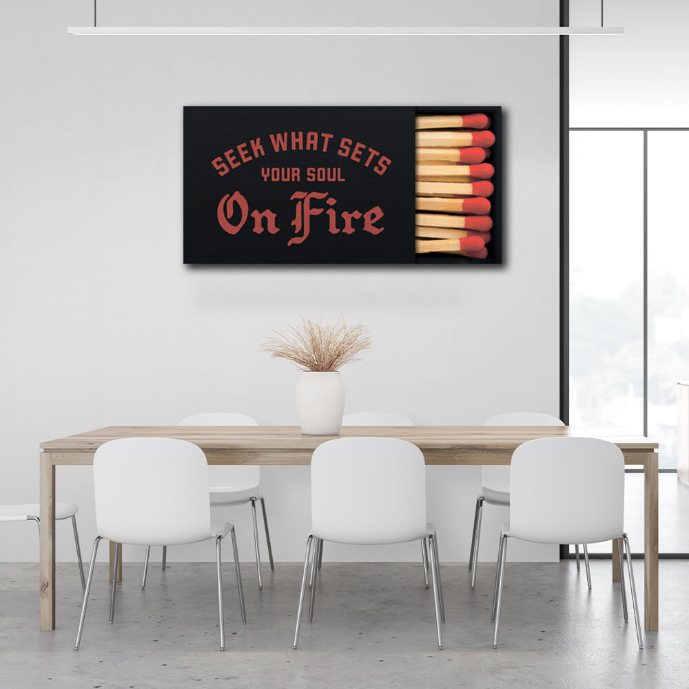 Zur Motivation Streichhölzer rot Motivations Leinwand Wand Kunstdruck