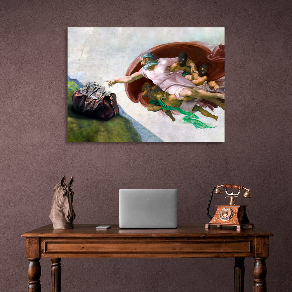 The creation of money Inspirational Canvas Wall Art Print