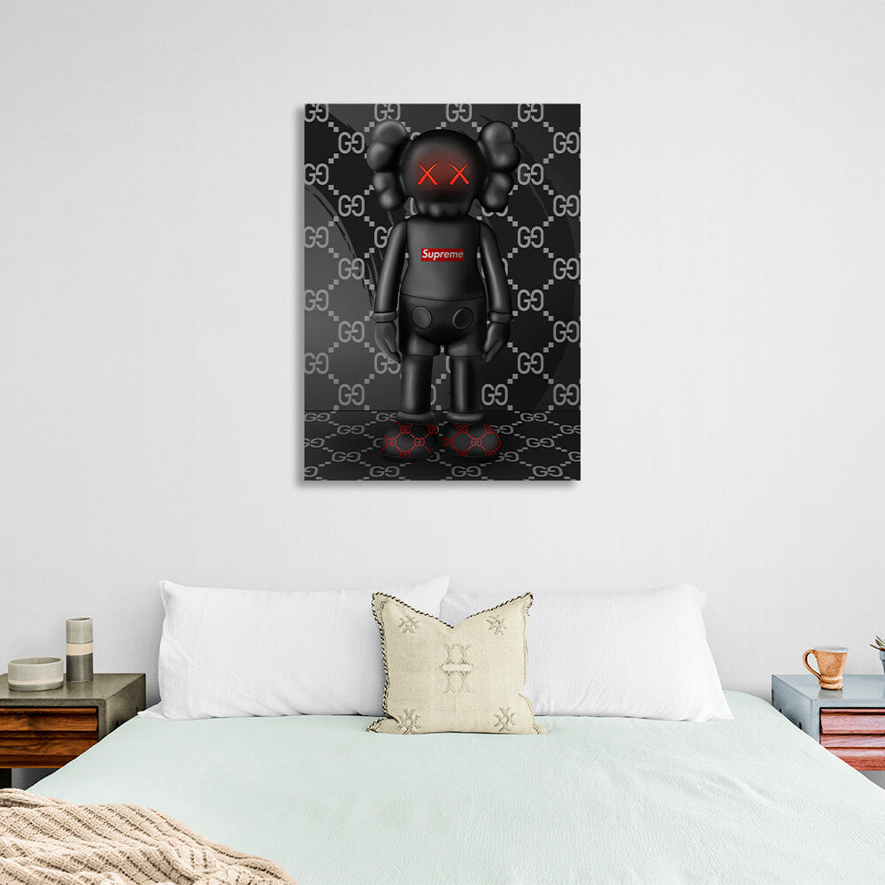 Doll KAWS Suprim Gucci Canvas Wall Art Print