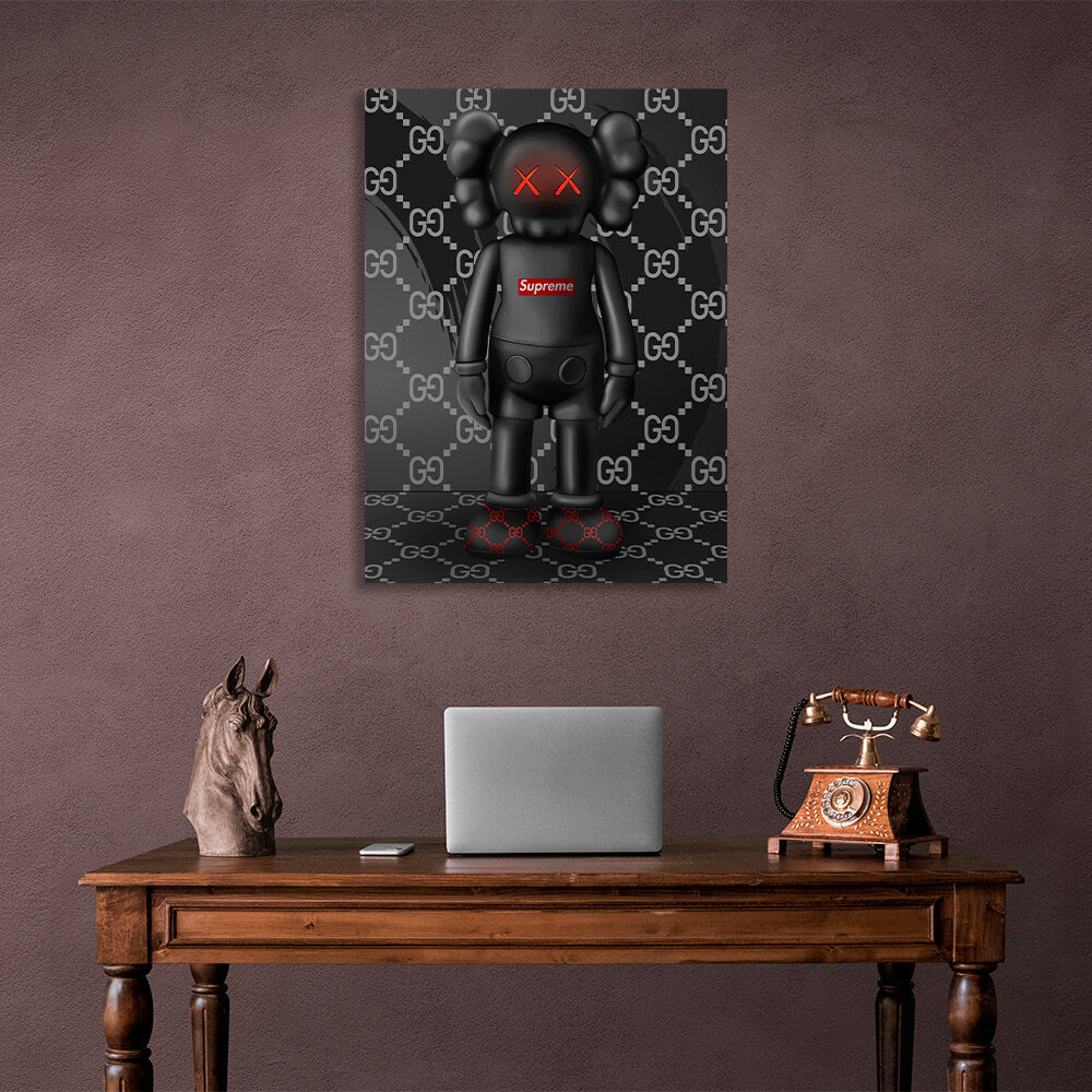 Doll KAWS Suprim Gucci Canvas Wall Art Print