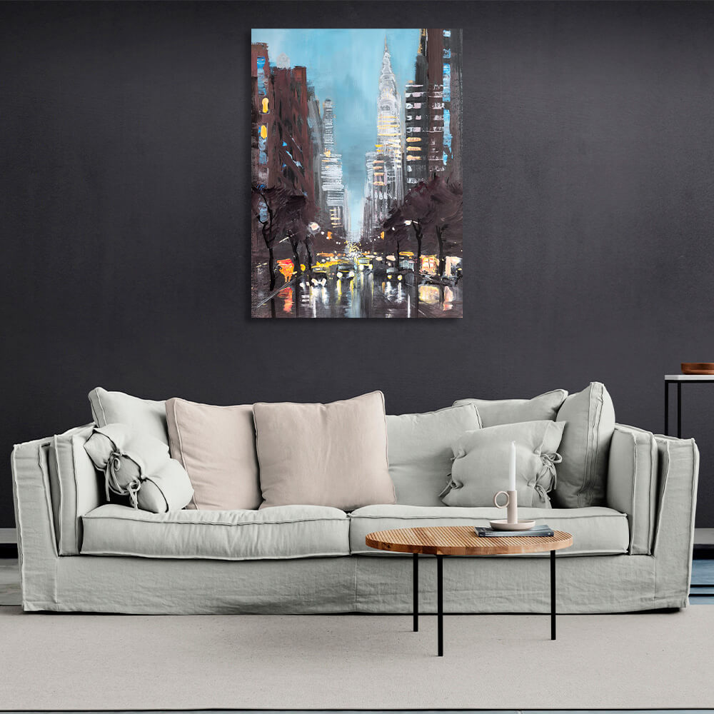 Herbstlicher New York City Kunstdruck auf Leinwand