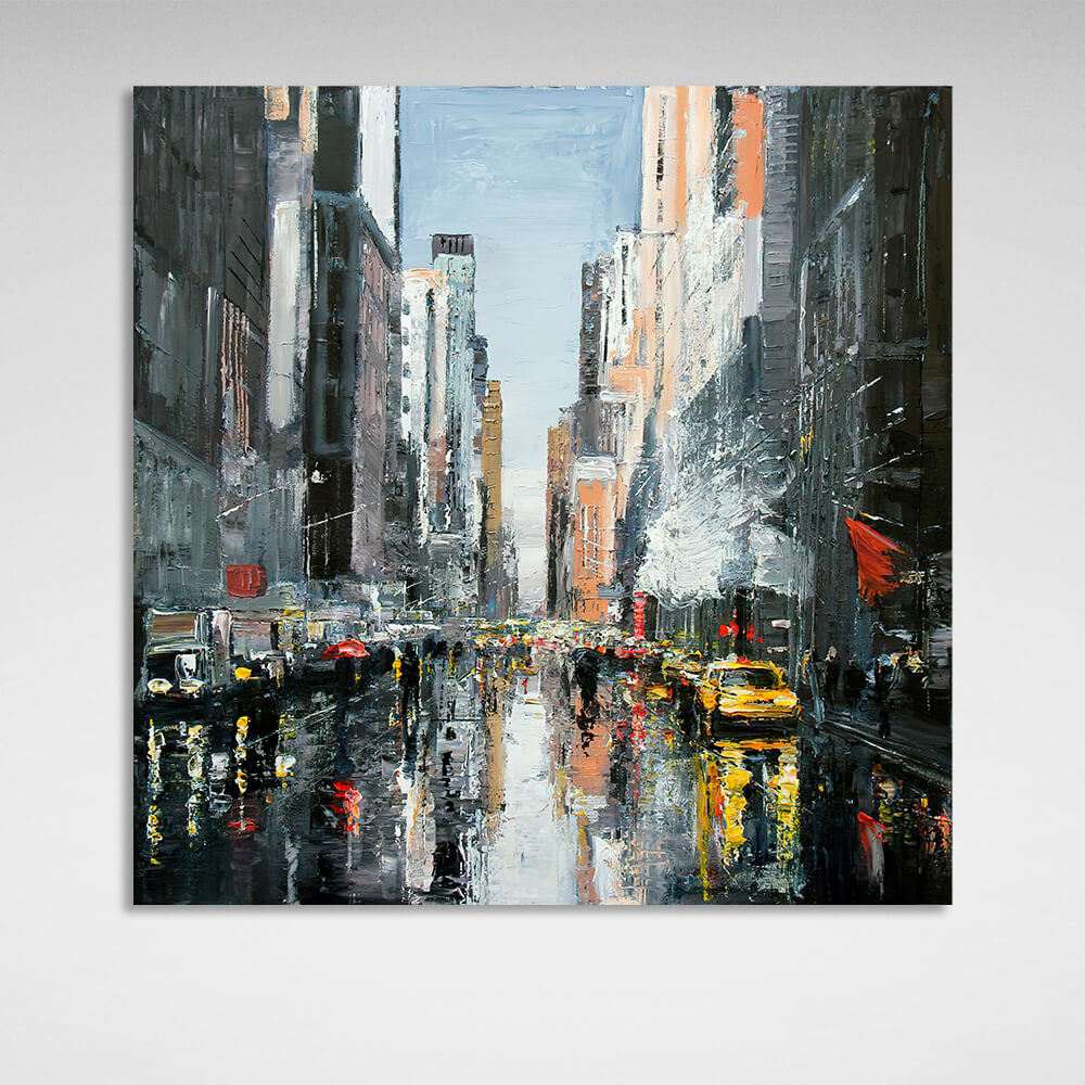 Leinwandbild „Regeniges New York City 2“