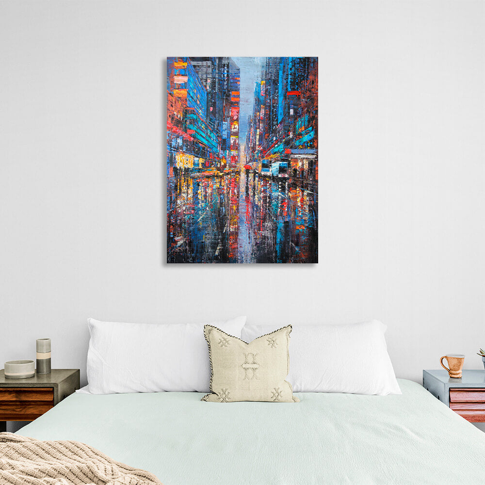 Rainy New York City 3 Canvas Wall Art Print