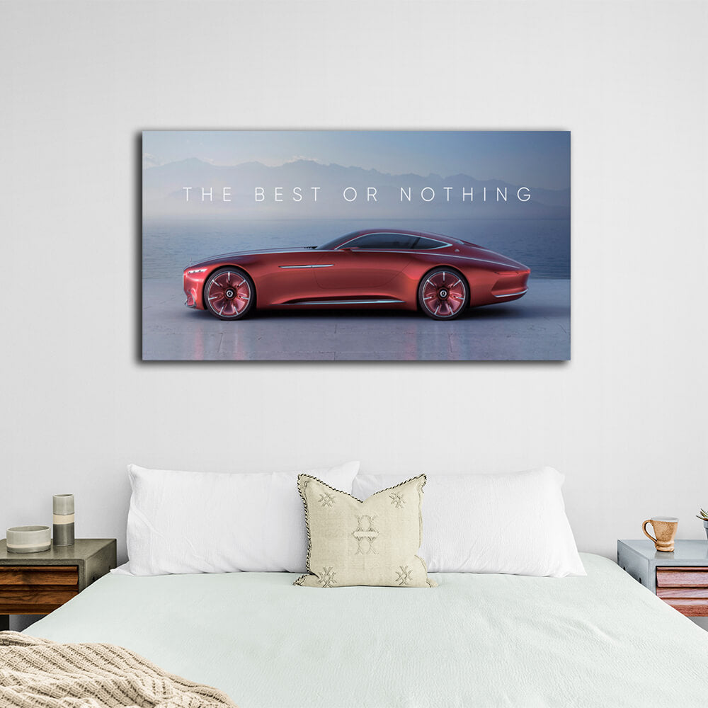 Zur Motivation: Das Beste oder nichts, Maybach, motivierender Kunstdruck auf Leinwand