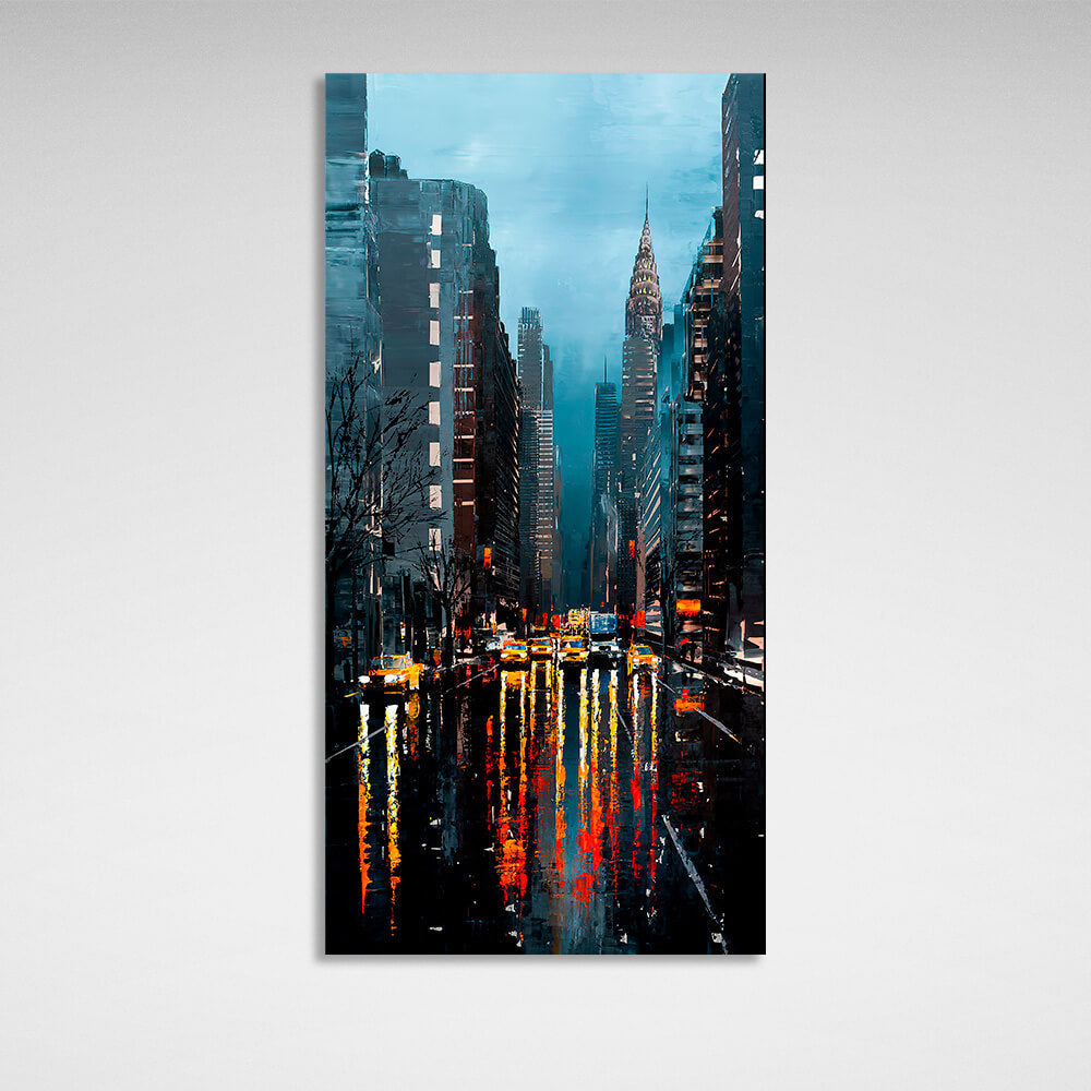 Evening New York 3 Canvas Wall Art Print