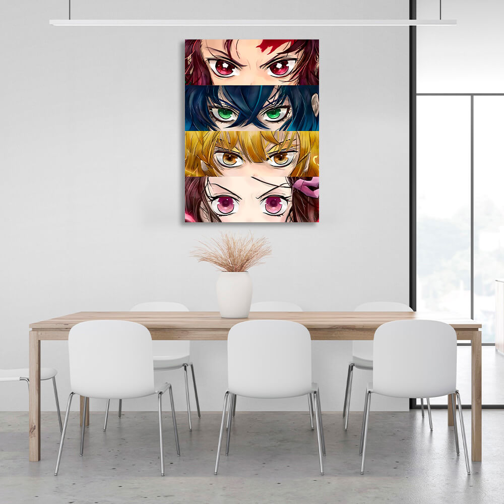 Anime Eye Blade Dämonentöter Leinwand Wand Kunstdruck