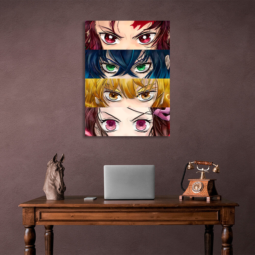 Anime Eye Blade Demon Slayer Canvas Wall Art Print