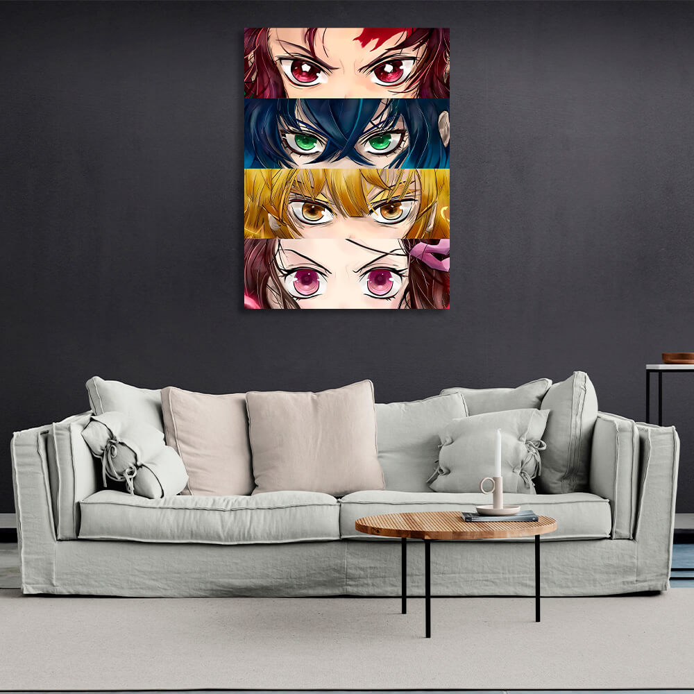 Anime Eye Blade Dämonentöter Leinwand Wand Kunstdruck