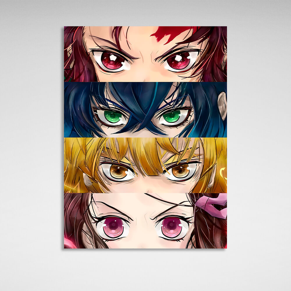 Anime Eye Blade Demon Slayer Canvas Wall Art Print