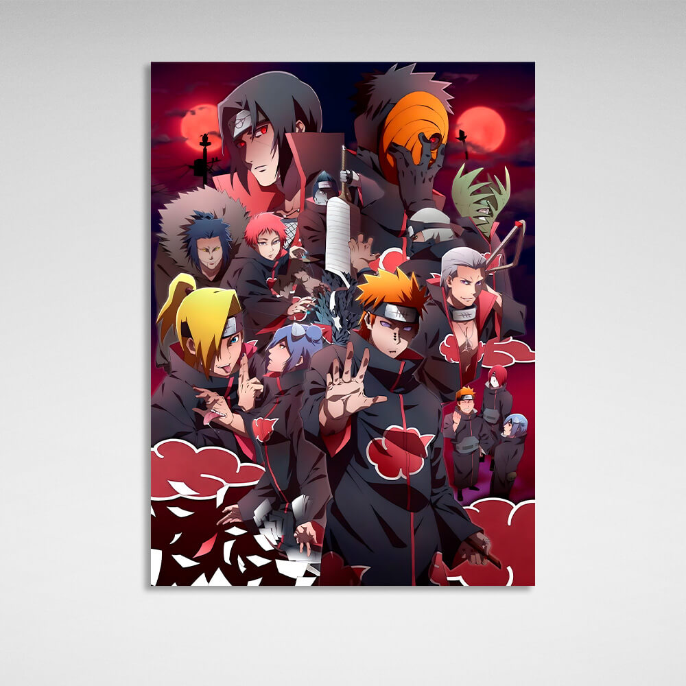 Naruto anime characters Canvas Wall Art Print