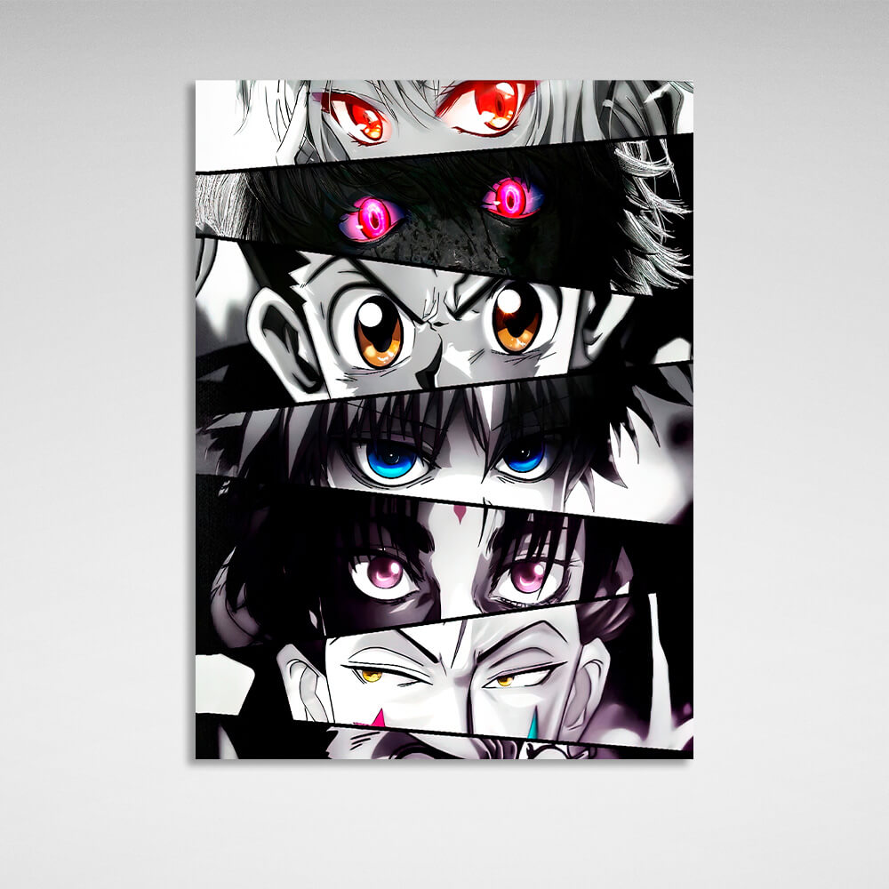 Hunter x Hunter anime character eyes Canvas Wall Art Print