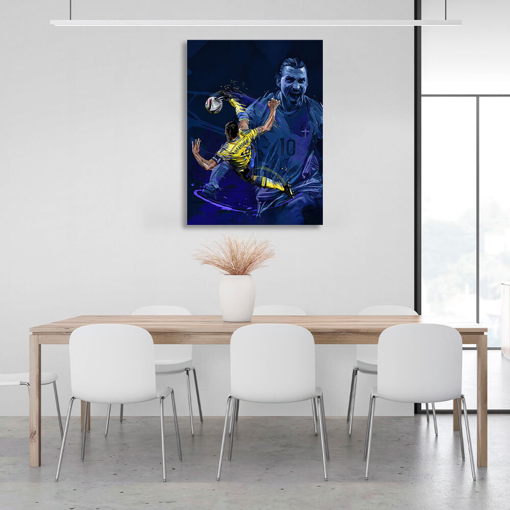 Kunstdruck auf Leinwand mit Fußballspieler Zlatan Ibrahimovic