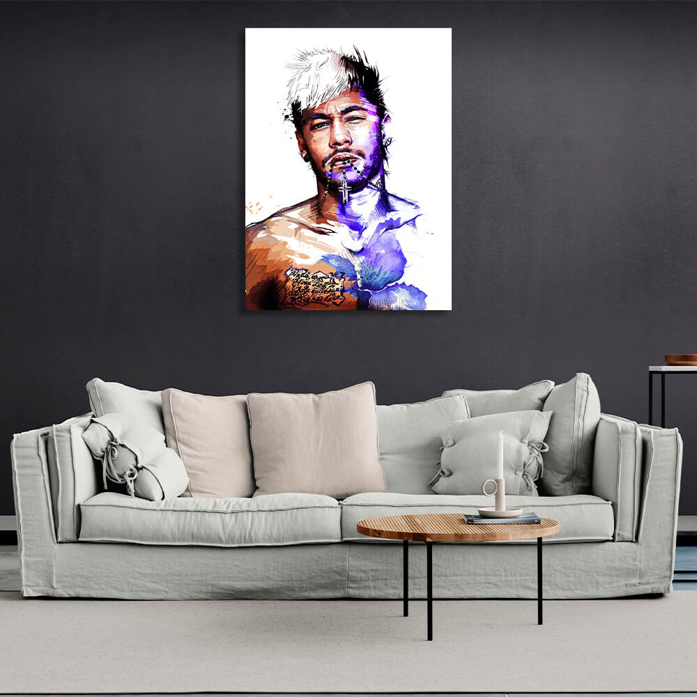 Footballer Neymar Canvas Wall Art Print