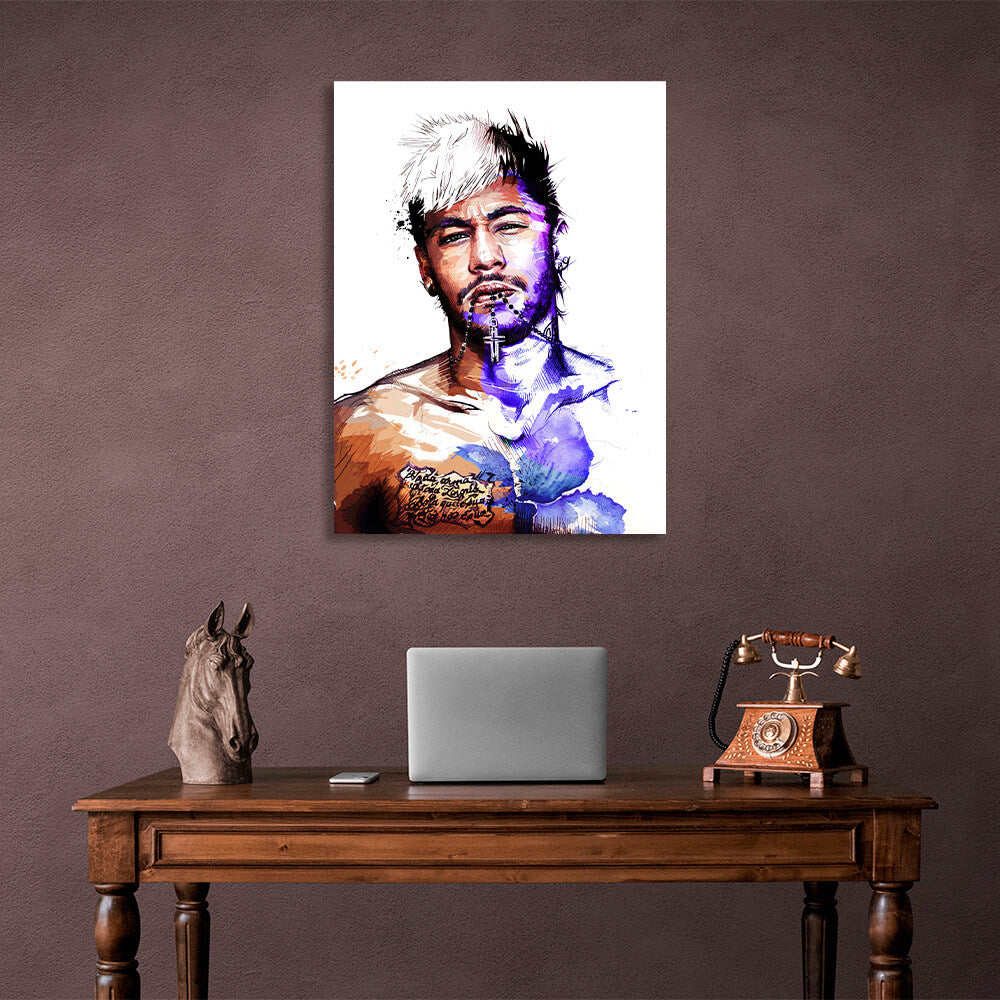 Footballer Neymar Canvas Wall Art Print