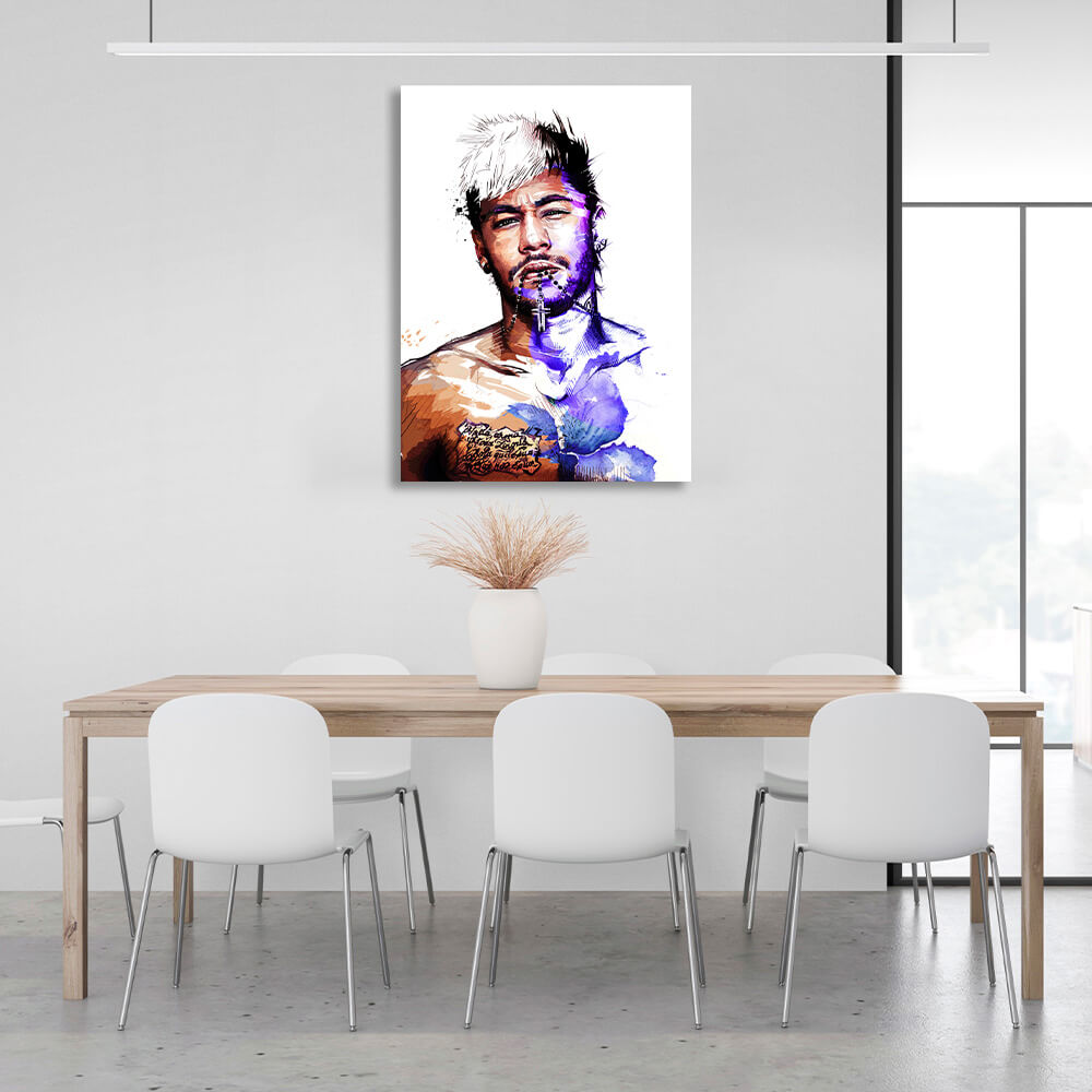 Footballer Neymar Canvas Wall Art Print