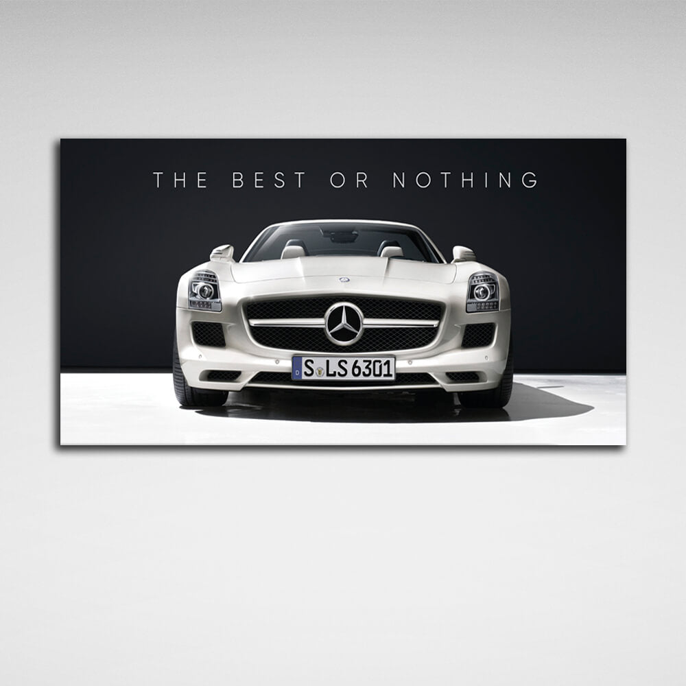 To motivate The best or nothing Mercedes Motivational Canvas Wall Art Print