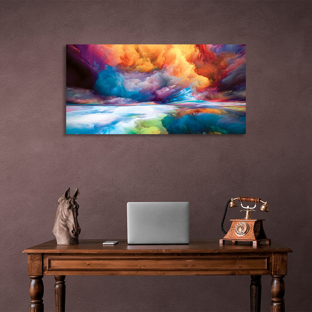 Leinwandbild „Abstrakte bunte Wolken“