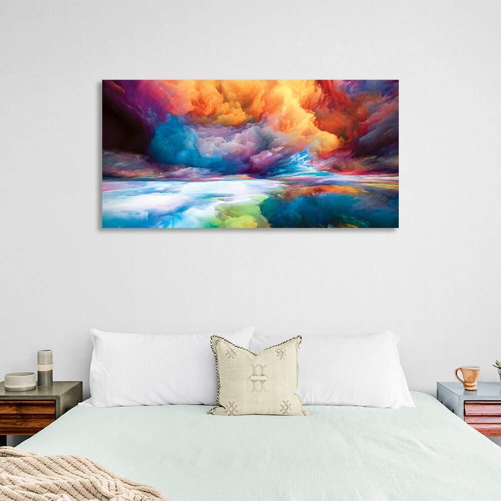 Leinwandbild „Abstrakte bunte Wolken“