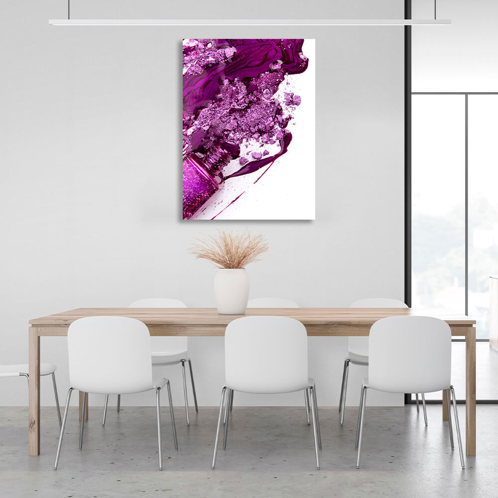 Purple nail polish Canvas Wall Art Print