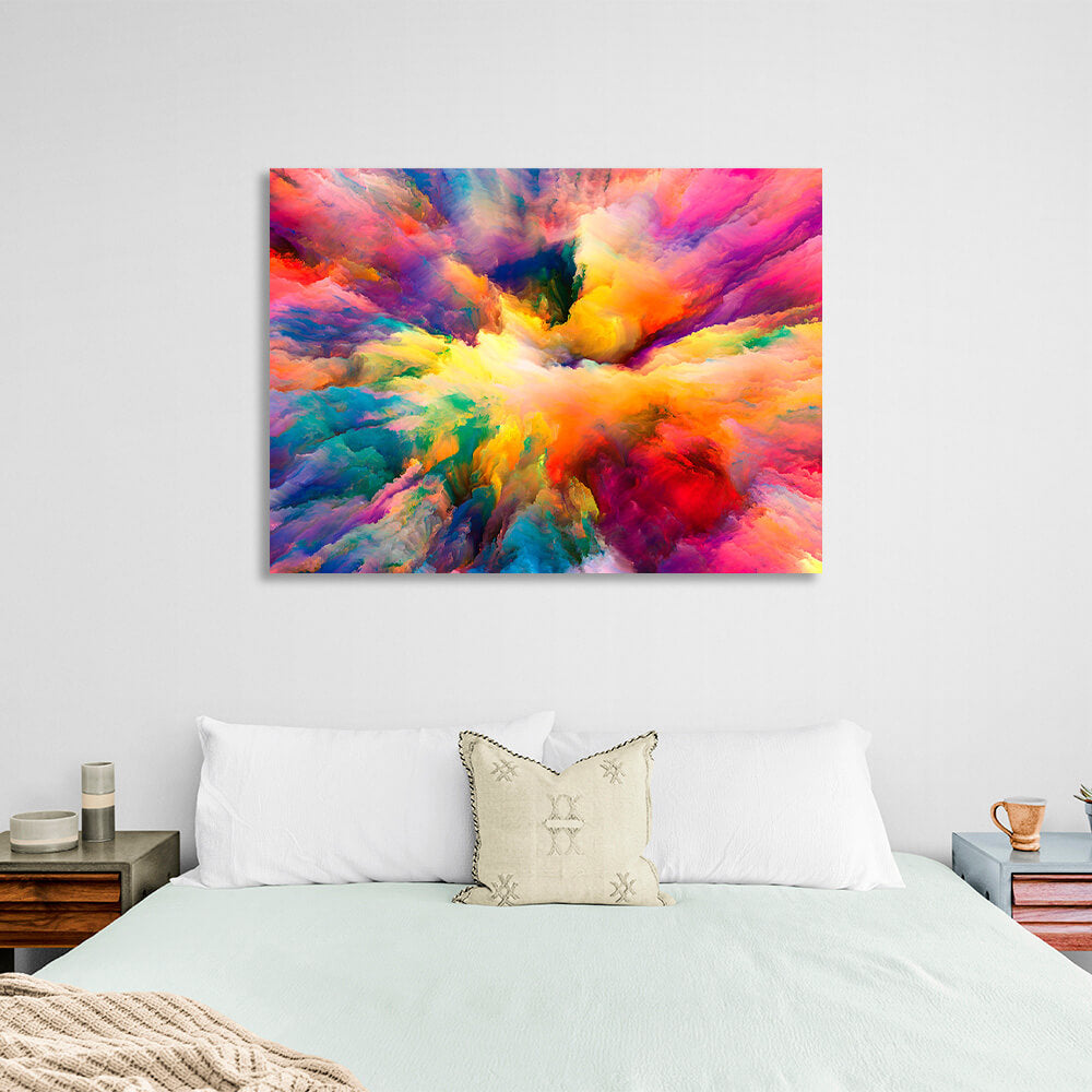 Abstraktion Regenbogen Wolken Abstraktion Leinwand Wand Kunstdruck