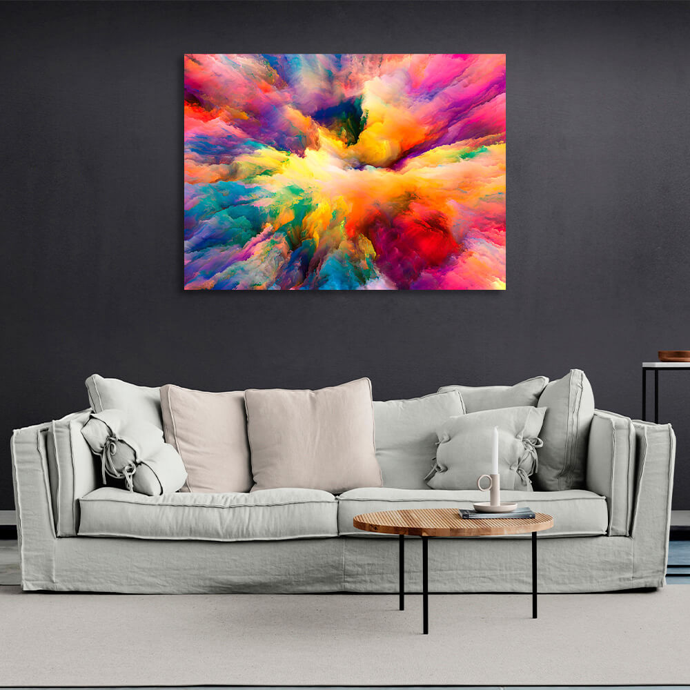 Abstraktion Regenbogen Wolken Abstraktion Leinwand Wand Kunstdruck