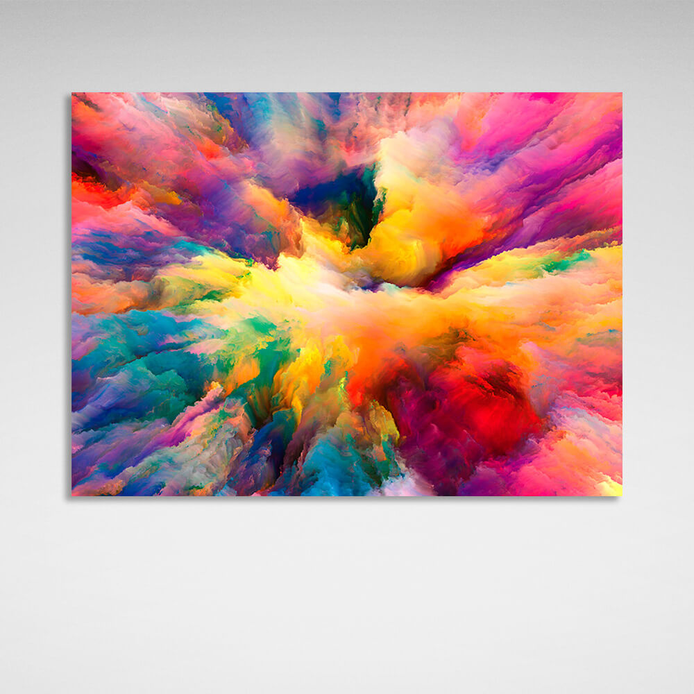 Abstraktion Regenbogen Wolken Abstraktion Leinwand Wand Kunstdruck