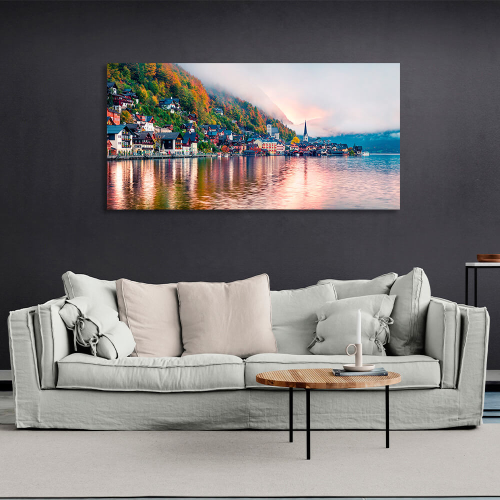 Big city by the sea Canvas Wall Art Print